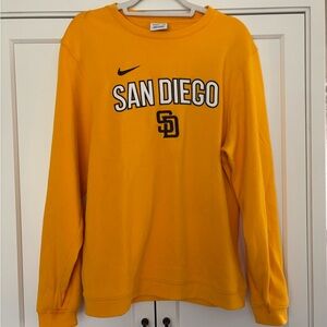 Nike San Diego Padres Yellow Men's crewneck sweatshirt size xl